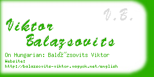 viktor balazsovits business card